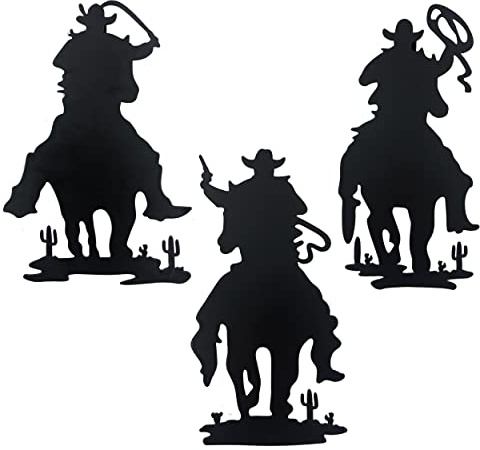 J-Fly Western-Cowboy-Wanddekoration, Vintage-Cowboy-Wandkunst, Valentinstag, Heimdekoration, rustikale Türdekoration, zum Aufhängen, für drinnen und draußen, Schlafzimmer, Wohnzimmer, Badezimmer