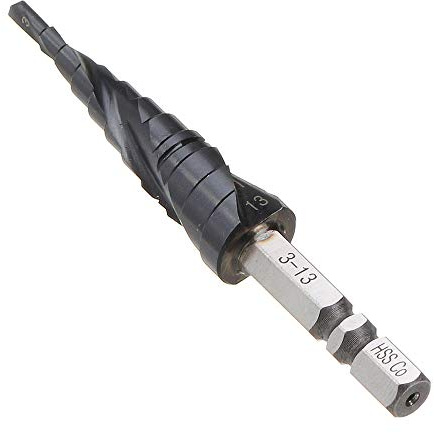 Broca Escalonada Profesional, TiAlN Coated Paso Taladro 1/4 pulgadas vástago hexagonal - 6-35mm, 3-13/6-25/6-35mm HRC89 M35 Cobalt Paso Broca (Size (US) : 3-13mm)