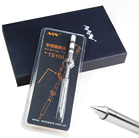 MINIWARE TS-B2 Original Digit Soldering Iron B2 Tips for TS100 TS101 Portable Digit 100°C to 400°C 65W Soldering Iron Welding Machine Kit Replacement