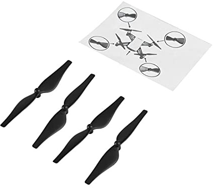 plplaaoo 4Pcs Hélices pour DJI Tello,Lames de Rechange à Faible Bruit pour Quadricoptère Accessoires de Remplacement à Dégagement Rapide pour DJI Tello, Mini Drone à Quatre Axes Accessori(Le Noir
