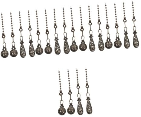 UKCOCO 20stücke Teiliges Retro Deckenventilator Zugkette Vintage Pull Chain Für Tischlampen Stilvolle Lampe Zubehör Für Büro Und Schlafzimmer Langlebig Und Praktisch
