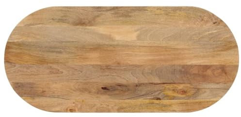 Kangmusi Tischplatte 110x50x2,5 cm Oval Massivholz Mango, kangmusi370127