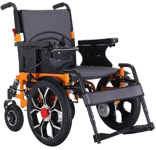 JITEM Fauteuil Roulant électrique, Fauteuil Roulant de Voyage léger Pliable, Fauteuil Roulant motorisé pour Personnes âgées pour Adultes