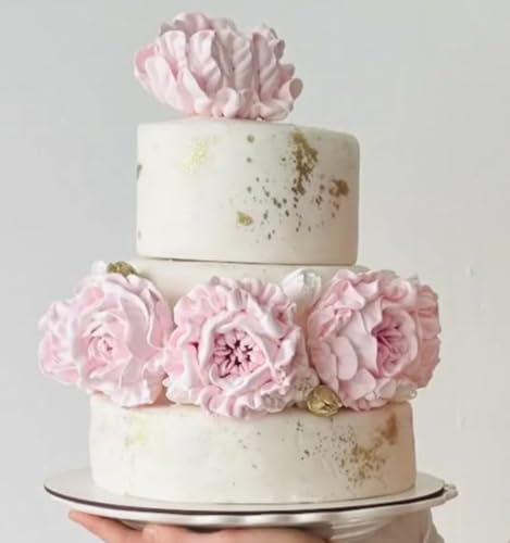 Flowers Cake Toppers – Wedding, Birthday & Christening Decorations - Handmade Sweet Marshmallow Gift