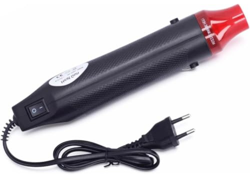 EIMSOAH Mini Pistolet Thermique Portatif Pistolet à Air Chaud 300 W avec Câble de 3 décapeur thermique 28 Pieds Support intégré Outil de Pistolet Thermique Varmluftspistoler