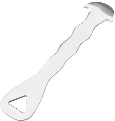 Mikinona Pelador de Naranjas de Acero Inoxidable de 5,1 Pulgadas, Herramienta Manual para Pelar Cítricos, Pomelos y Frutas, Apto para Cocina en Casa y Oficina, Mango Ergonómico y Limpieza