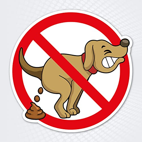 Hochwertiges Schild aus Alu-Dibond  Hier kein Hundeklo  210 x 210 mm Freiform | Hundekot, Hundehaufen |