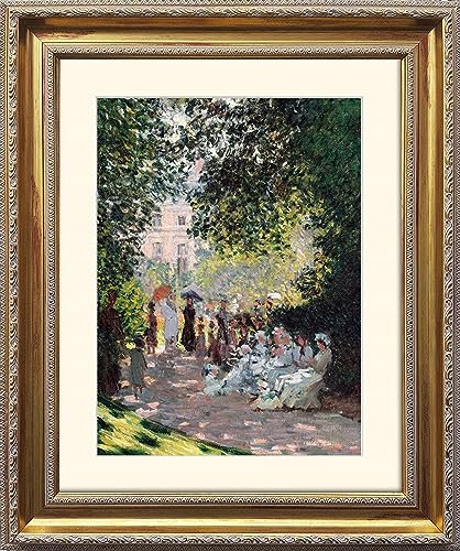 artissimo, Grand-Masters, Kunstdruck in Barock-Rahmen gerahmt, 53x63cm, AG4668, Claude Monet: The Parc Monceau, Bild mit Rahmen und Passepartout, Wandbild, Poster, Wanddekoration