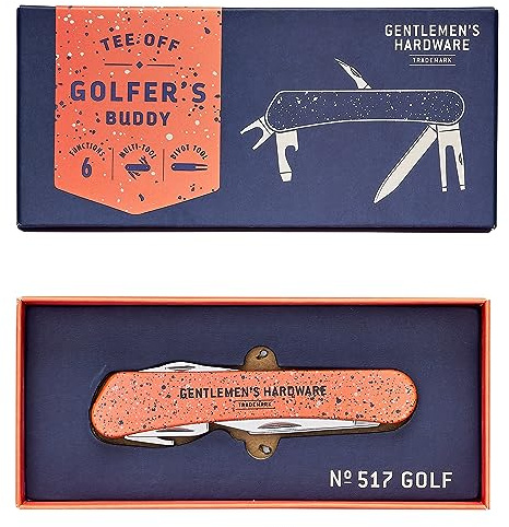 Gentlemen's Hardware Golf Multifunktionswerkzeug aus Edelstahl, Größe: 1x10x2,8 cm, GEN517UK