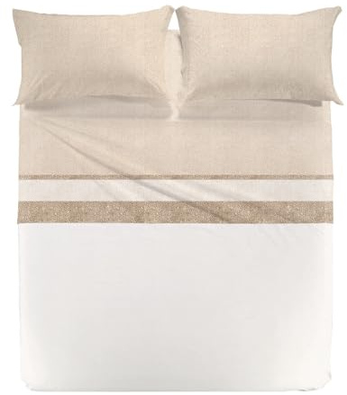 Caleffi - Completo Letto Matrimoniale con Lenzuola Matrimoniali Cotone 100% 240x280, Lenzuolo con Angoli Matrimoniale Coprimaterasso Sotto 180x200 per Materasso Alto 25cm, 2 Federe Cuscino Letto 50x80