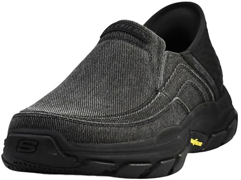 Skechers Mens Respected - Holmgren Slip-in Loafer, Black, 9.5 US