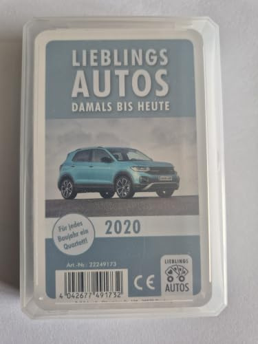Lieblings Autos Auto Quartett 2020 Baujahr Geburtsjahr 6. Geburtstag Geschenk Spielkarten Neu