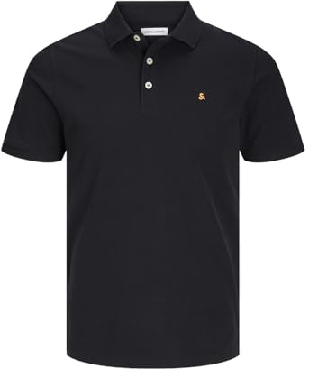 JACK & JONES Jjepaulos Polo Ss Noos pikétröja för män, Svart/detalj: klassisk, XL