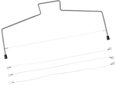 Sallys Tortenschneider aus hochwertigem Edelstahl - 40 cm Schnittbreite, rostfrei und spülmaschinengeeignet, höhenverstellbar inkl. 4 Schneidedrähte