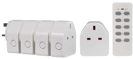 Mercury | Wireless Remote Control Plug Sockets: Enabling you to Easily Control Those Hard to Reach UK Mains Powered Electrical Devices | 5 Sockets Pack