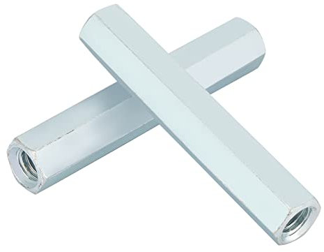 2 Pz Dado a Asta Lungo, M8 × 66, Manica Esagonale, Accoppiamento Dello Dello Dritto, Filo Raccordo Dritto, Dispositivi di Fissaggio Filati In Acciaio Al Carbonio Zincato