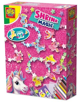 SES Creative 14748 Einhorn-Perlenarmbänder - Kreatives Set für Kinder ab 5 Jahren - Mache Einhorn-Armbänder mit Perlen - Perfekt für Schmuckbasteln