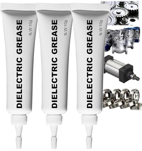 Dielectric Tune-Up Grease - Electrical Connector & O-Ring Lubricant, Silicone Grease for Plumbing & Automotive, Includes White Lithium & Wheel Bearing Greases - 3 PCS