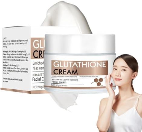 Glutathione Face Cream - Revitalising & Hydrating Face Moisturiser for Women & Men, Day & Night Use, Skin Brightener Cream,Face Moisturiser,All Skin Types