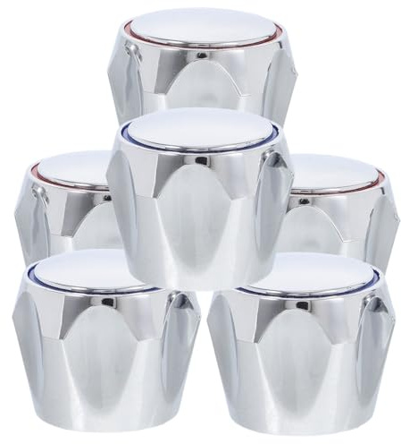 CTIRCHIU Ersatz Wasserhahngriffe Robustem Griff und Glatter Oberfläche 6 Stück aus ABS mit Klassischem Design für Einfache Installation in Bad und Küche