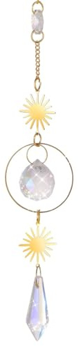 ZHAOYCSH Pendenti in Vetro con Cristalli Arcobaleno Cattura Sole per Finestra, Creano Riflessi di Luce Colorati per Giardino, Casa, Interno ed Esterno, Decorazione Unica con Catena