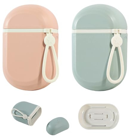 2 Pièces Boite Savon Voyage - Porte Savon Voyage avec Bac D'égouttage, Boîte A Savon Etanche pour L'extérieur Camping Salle de Bain