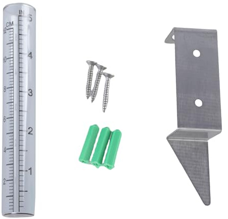 Rain Meter with Rust Proof Stand Balcony Measuring Tool Rust Proof Gauge Upgrade for Outdoor Setting Garden Weather Tool