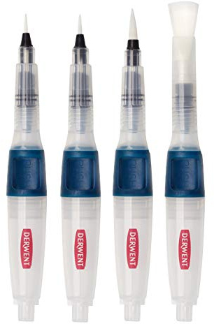 Derwent Push Button Waterbrush Assorted Set
