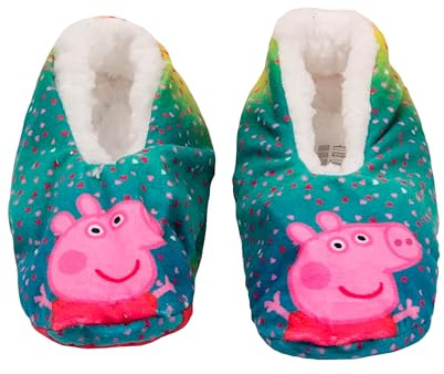 United Labels Peppa Wutz Bailarinas para Niñas ABS Invierno Zapatillas Niños Forradas Pantuflas Verde (27-30, numeric_27)