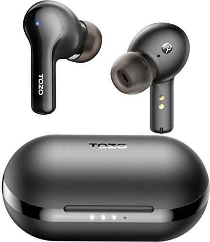 TOZO A2 In Ear Kopfhörer Kabellos Bluetooth 5.3 Kopfhörer mit Mikrofon, True Wireless Kopfhörer Premium Sound mit Origx Akustik für Sport und Alltag - Schwarz