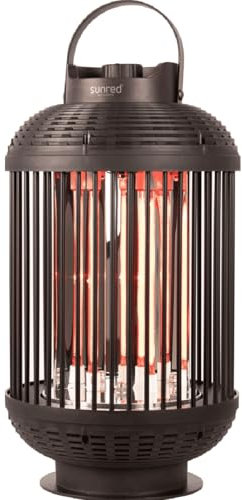 Sunred - Heater Indox Dark Tabel Zwart 1200 Watt - Metaal - Terrasverwarmer - Heater - 29 x 29 x 59 cm - Zwart