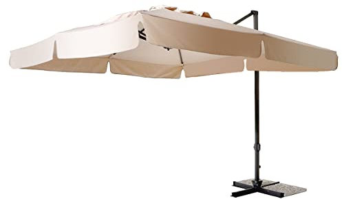 Yellow shop Ombrellone da Giardino GARDA, Decentrato, Beige, 3x3 m