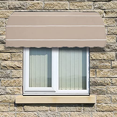UTOYA Auvent De Porte Et De Fenêtre, Autoportant Automatique Store，Extérieur Porte D'entrée Couverture De Patio Jardin Auvent Entièrement Assemblé Polyester, 54 Tailles (Color : Khaki, Size : 150x60