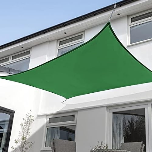 KANAGAWA 8'X11' Dark Green Custom Size Sun Shade Sail Rectangle 185GMS KW-S01 Permeable UV Block Fabric Durable Outdoor (Customized Available)