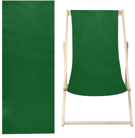 GORGECRAFT Tela di Ricambio per Poltrona Da Spiaggia In Cotone, Tela Pieghevole per Riparazione, Tessuto di Ricambio per Poltrona Reclinabile per Cortile, Spiaggia, Relax (Verde Mare) 120 x 43 cm