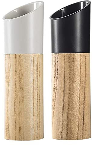 Salz und Pfeffermühle Salz- Und Pfeffermühlen-Set, Pfeffermühle Aus Holz, Nachfüllbare Manuelle Pfeffermühle Dressing Gewürzspender