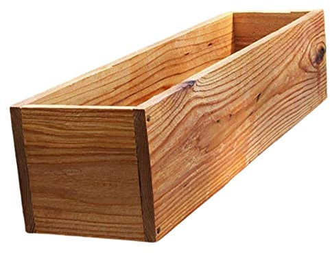 SUPVOX Jardinière en Bois Rectangulaire Marron, Bac de Fleurs Décoratif | Style Rétro, Usage Balcon et Rebord de Fenêtre, pour Petites Fleurs et Plantes