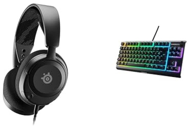 SteelSeries Arctis Nova 1 - Casque de Jeu Multi-système — Hi-FI avec Pilotes — Son Spatial à 360° & Apex 3 TKL RVB Clavier Gaming - Facteur de Forme Esports Compact sans pavé numérique