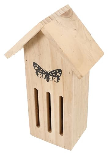 FONDOTIN Schmetterlingshaus Aus Holz Hängendes Insektenhaus Schmetterlingsfutterhäuschen Garten Dekoration Schmetterlingsunterstand Für Draußen