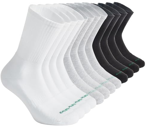 CALZITALY PACK 2-3-4 PAIA Calze Sportive Unisex, Calze tennis Padel Running Crossfit Fitness, Calze Tecniche Spugna, Calzini Cotone Antivesciche |MADE IN ITALY (43-46, 6 Paia senza righe-ass)
