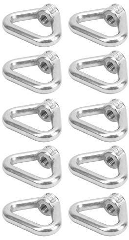 10 Stück Silber Schraubenmutter 304 Weniger Stahl Dreieck Ringmutter Augenmutter Verschluss M8 Professionelles Zubehör