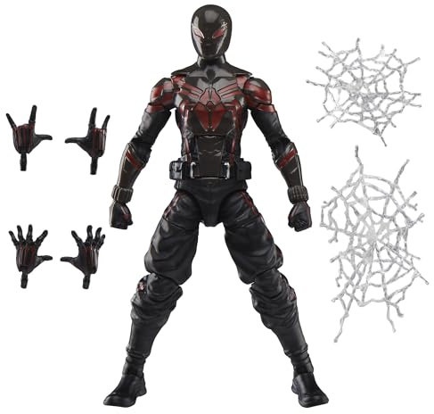 Spider-Man Marvel Legends Series Gamerverse Miles Morales Brooklyn 2099 Suit Action Figure, Black