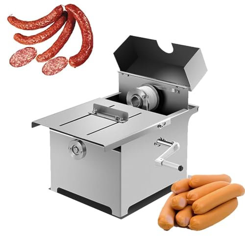 Annodatrice per salsicce commerciale, legatrice manuale per salsicce, lunghezza e modalità di legatura regolabili, macchina per salsicce con manico per insaccatrice di carne, salsicce di prosciutto