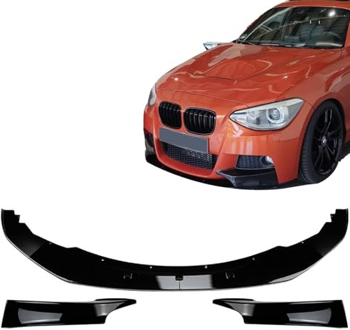 WHLYQF Frontspoiler für BMW 1 Series F20 F21 Early M Sport 2012-2014, Frontspoiler Lippe Spoiler,Black
