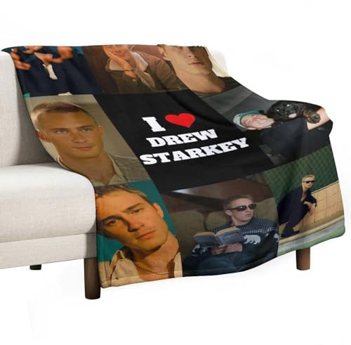 QapLWczK Drew Starkey Schauspielerdecke, Filmdecke, super weich und warm, leichte Flanelldecken, weicher Plüsch, Reisedecke für Schlafzimmer, Couch, Büro, Ganzjahresgeschenk für Damen und Herren, Stil