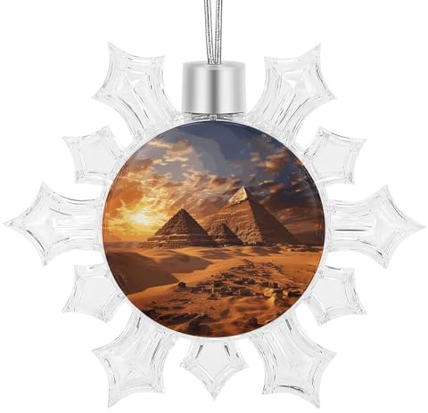 Decorazioni natalizie piramidi egiziane fiocco di neve ornamenti bellissimi ornamenti di Natale per inverno albero di Natale Capodanno decorazione festa
