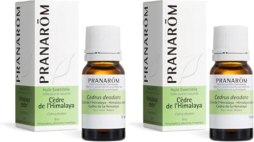 PRANAROM - Cedro de la Himalaya - Aceite Esencial Cedrus deodara - Madera 10ml (Paquete de 2)