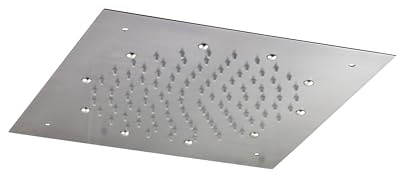 Pollini Acqua Design - Pommeau de douche encastrable au plafond 30 x 30 cm en couleur nickel brossé Marte SD4960303NS - RUB12269 - Nickel satiné
