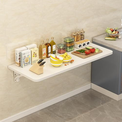 BAYTEWJX Pieghevole A Muro Tavolo Da Lavoro Consolle Da Cucina Pieghevole A Parete Tavoli Da Parete A Parete Pieghevole Risparmiare Spazio Tavolo Pieghevole Multifunzionale Per Cucina Soggiorno.
