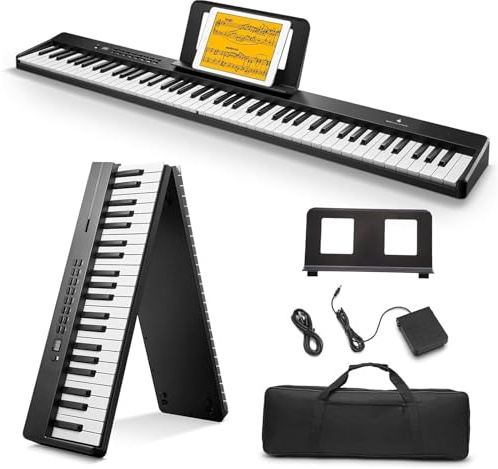 Piano Teclado Teclado Portátil De Piano Electrónico Plegable De 88 Teclas Para Escritorio Que Se Puede Tocar
